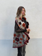Poncho Gilet Suzani Doubleface 67041 Bordeaux