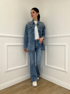 Camicia Denim Delavé Strass 18601