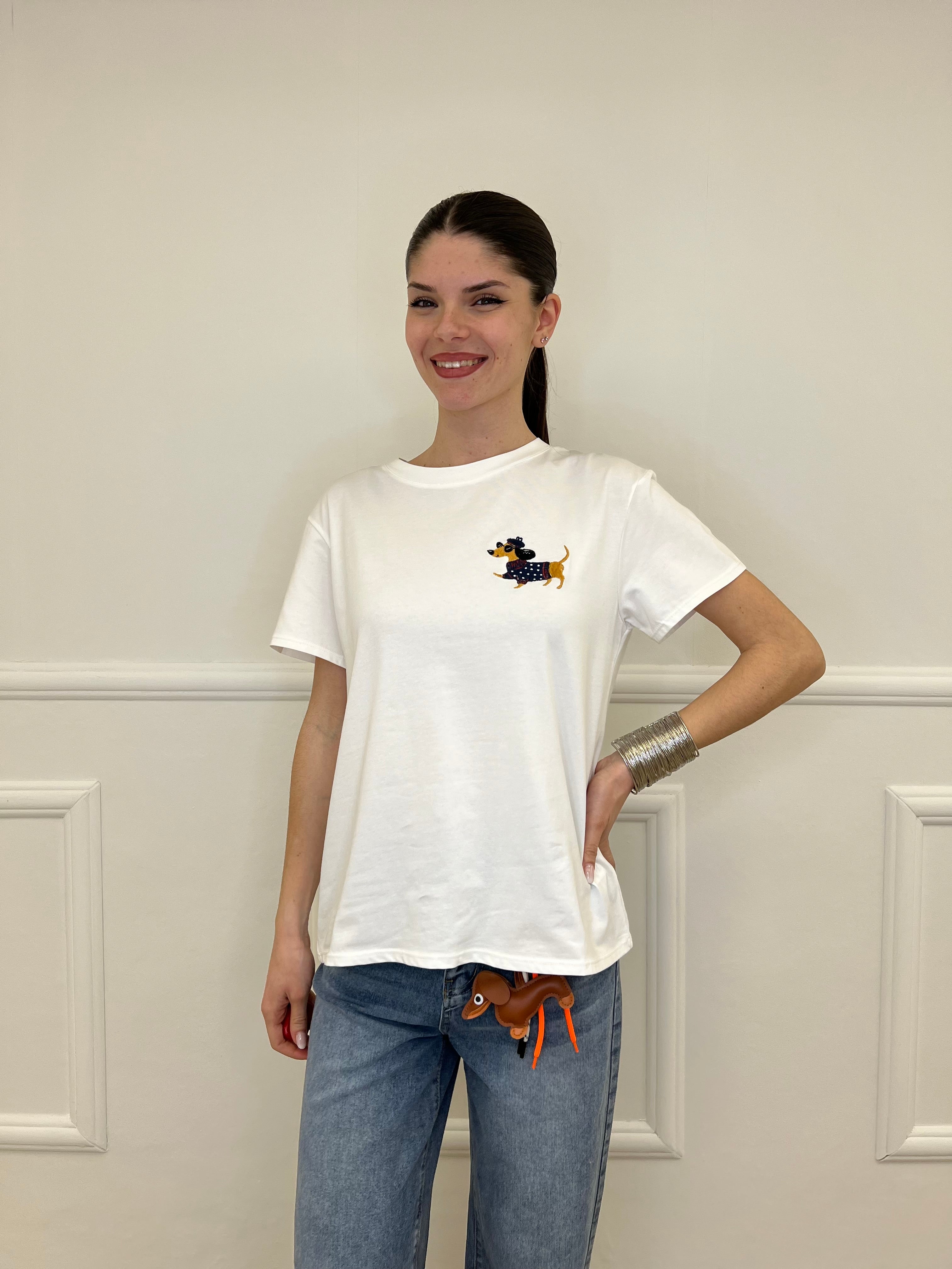 T-shirt Bassotto Ricamato 26188