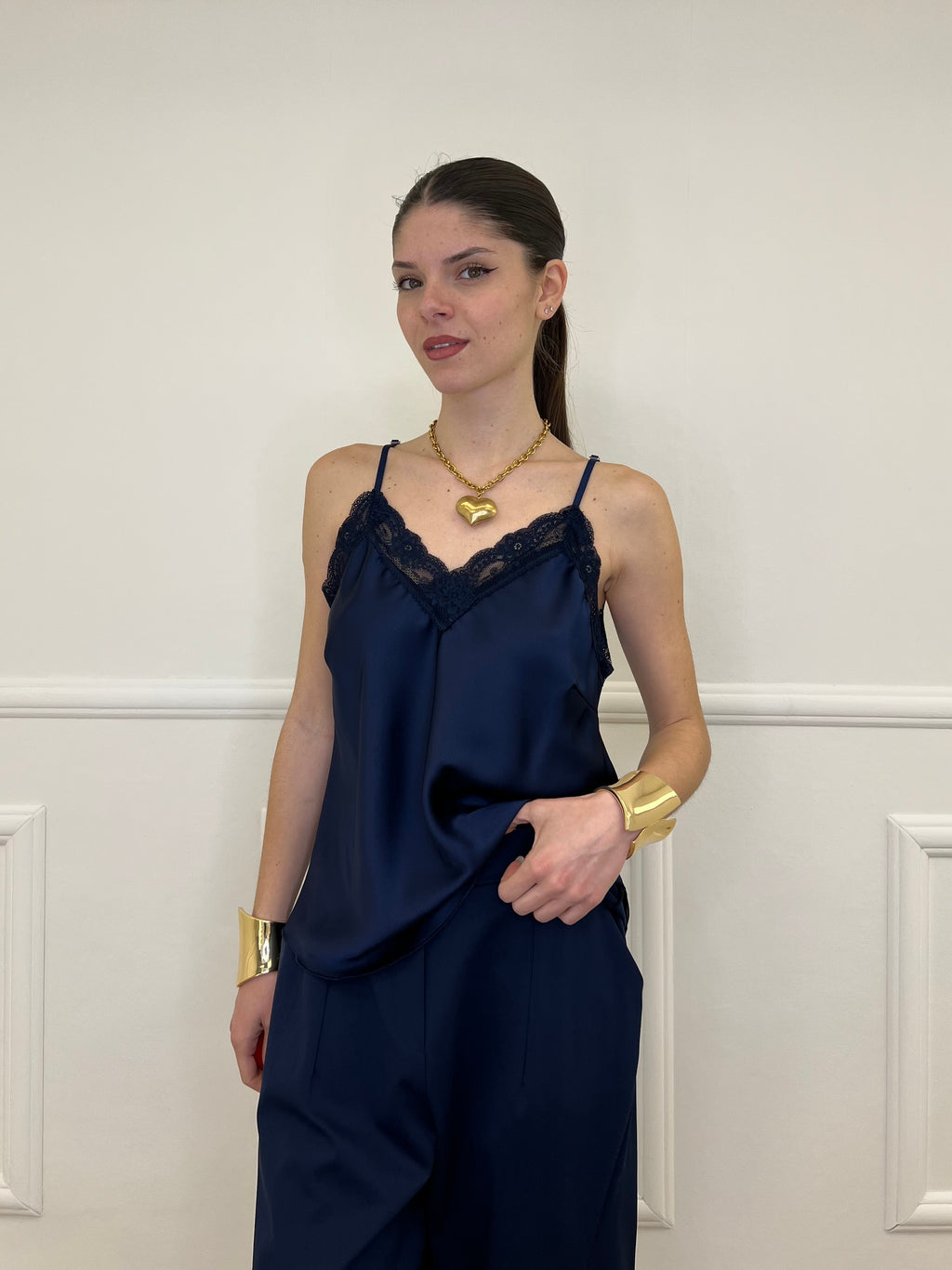 Top Satin Pizzo 1542