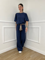 Pantalone Cupro Fusciacca 20527 Blu