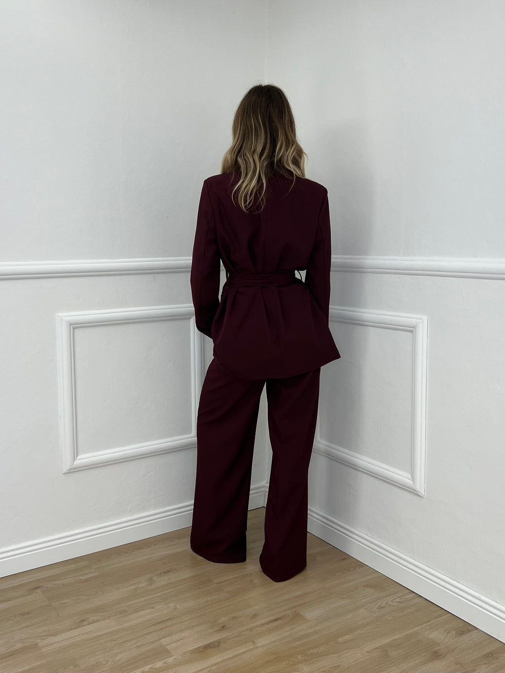 Tailleur Con Cintura 51025 Burgundy