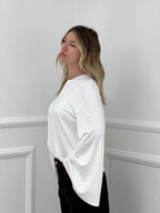 Maglia Maniche Ampie Lumina LD6307 Panna