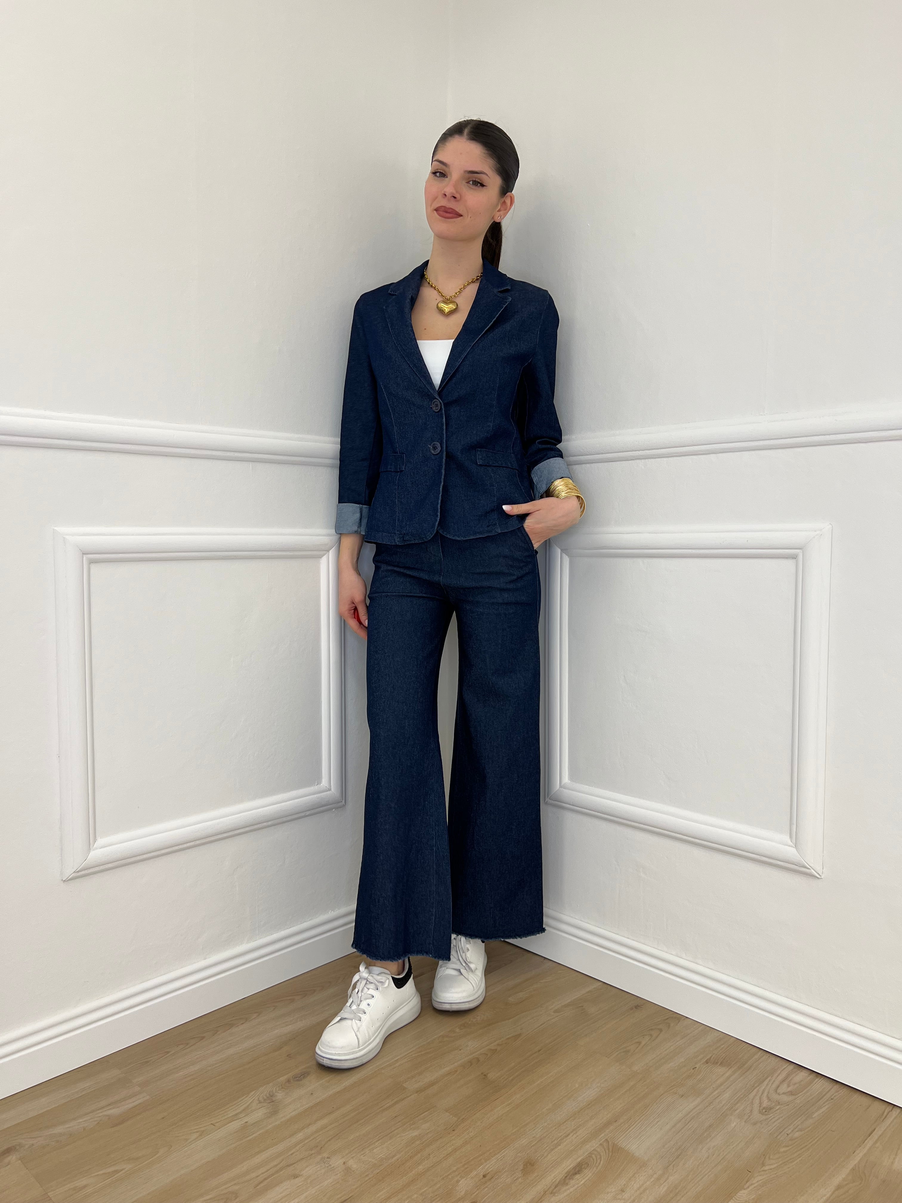 Blazer Chambray 2418 Blu