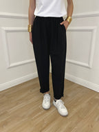 Pantalone Baggy Viscosa 2815 Nero