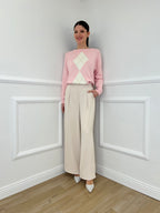 Pantalone Fluido 22059 Beige