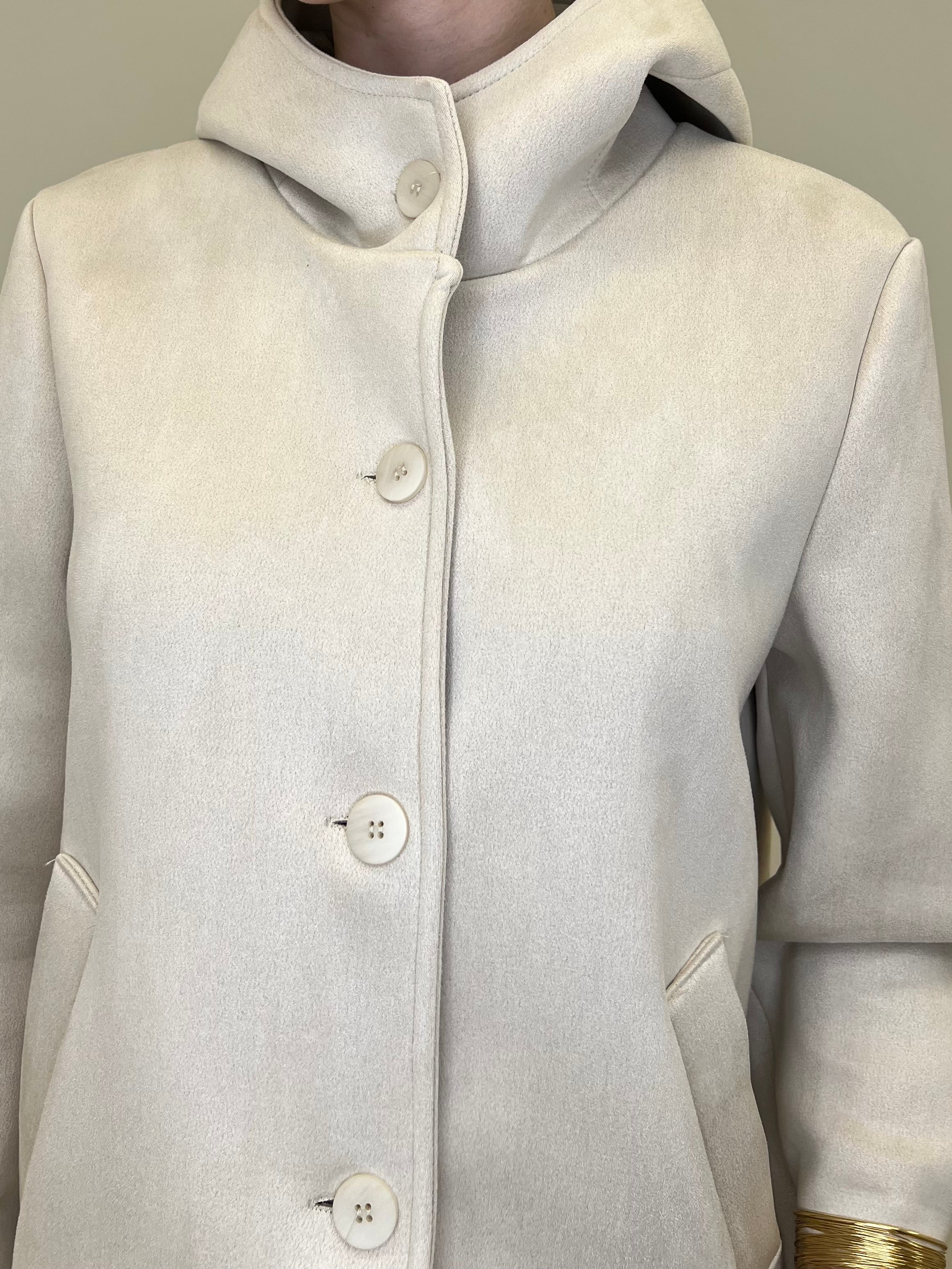 Giacca Scuba Effetto Scamosciato 852 Beige