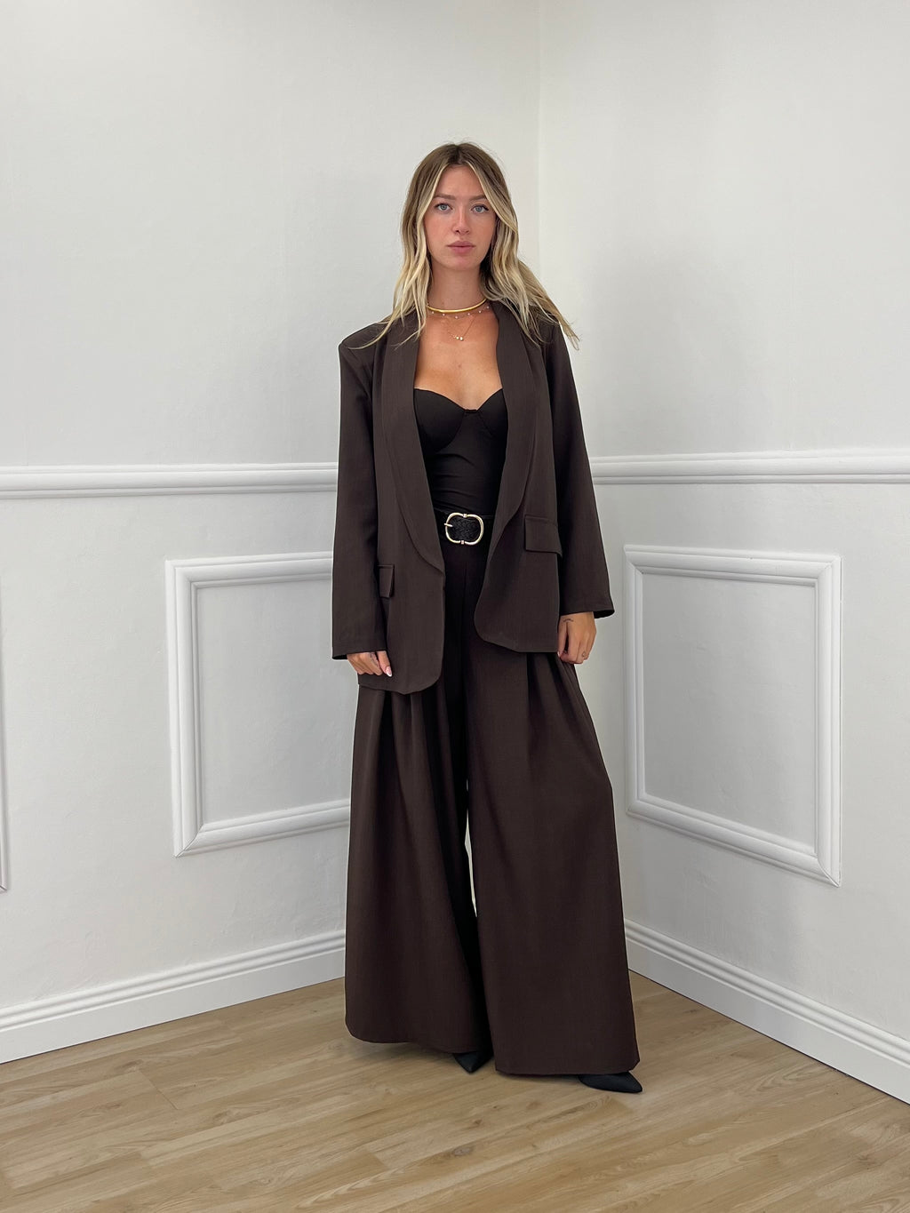 Blazer Over Sciallato 25433 Marrone