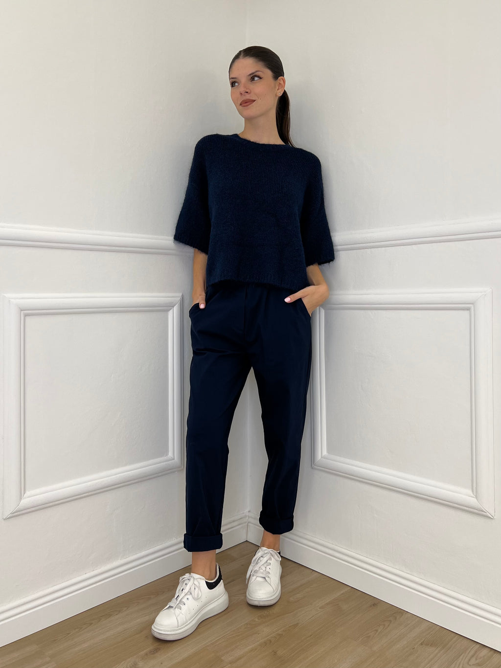 Maglia Mohair J28168 Blu - Bazar Abbigliamento