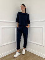 Maglia Mohair J28168 Blu - Bazar Abbigliamento