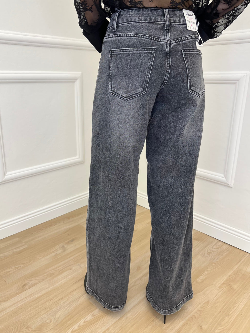 Jeans Palazzo L978 Grigio - Bazar Abbigliamento
