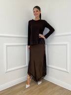 Maglia con Pizzo 55777 Moro