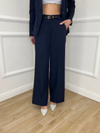 Pantalone Gabardine Straight Fit 8799 Blu