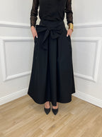 Gonna Popeline con Fiocco 5312 Nero