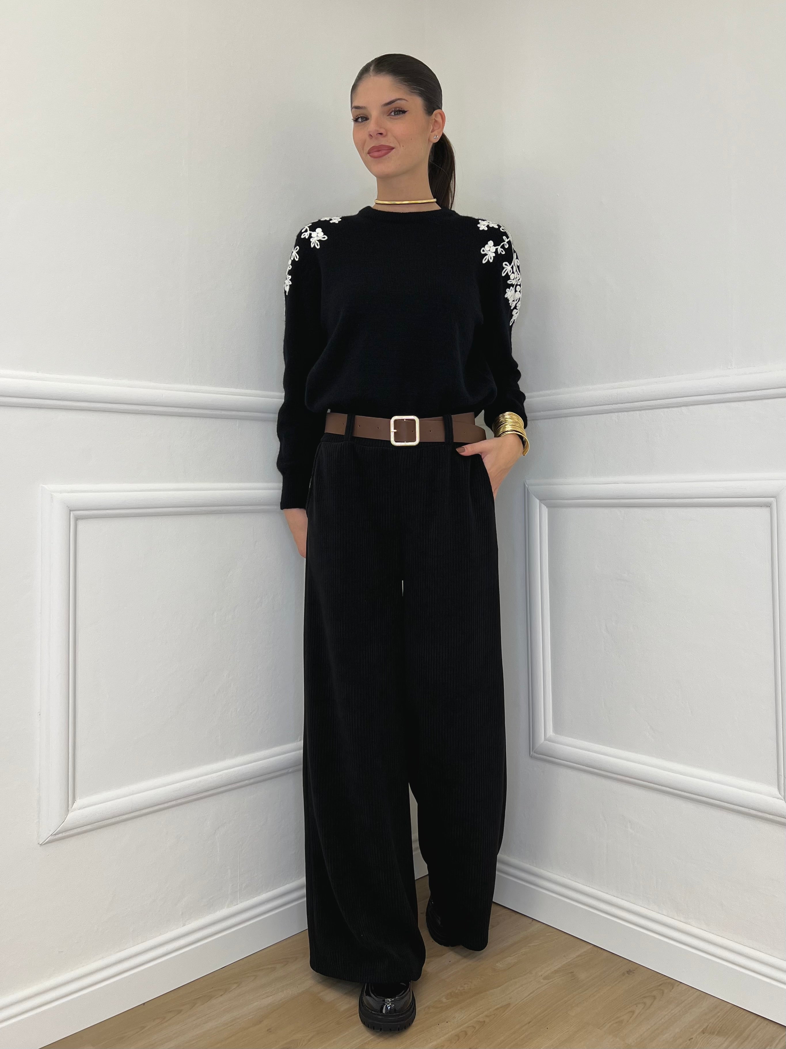 Pantalone Corduroy 6156 Nero