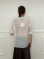 Camicia Tencel Pois 26031 Bianco