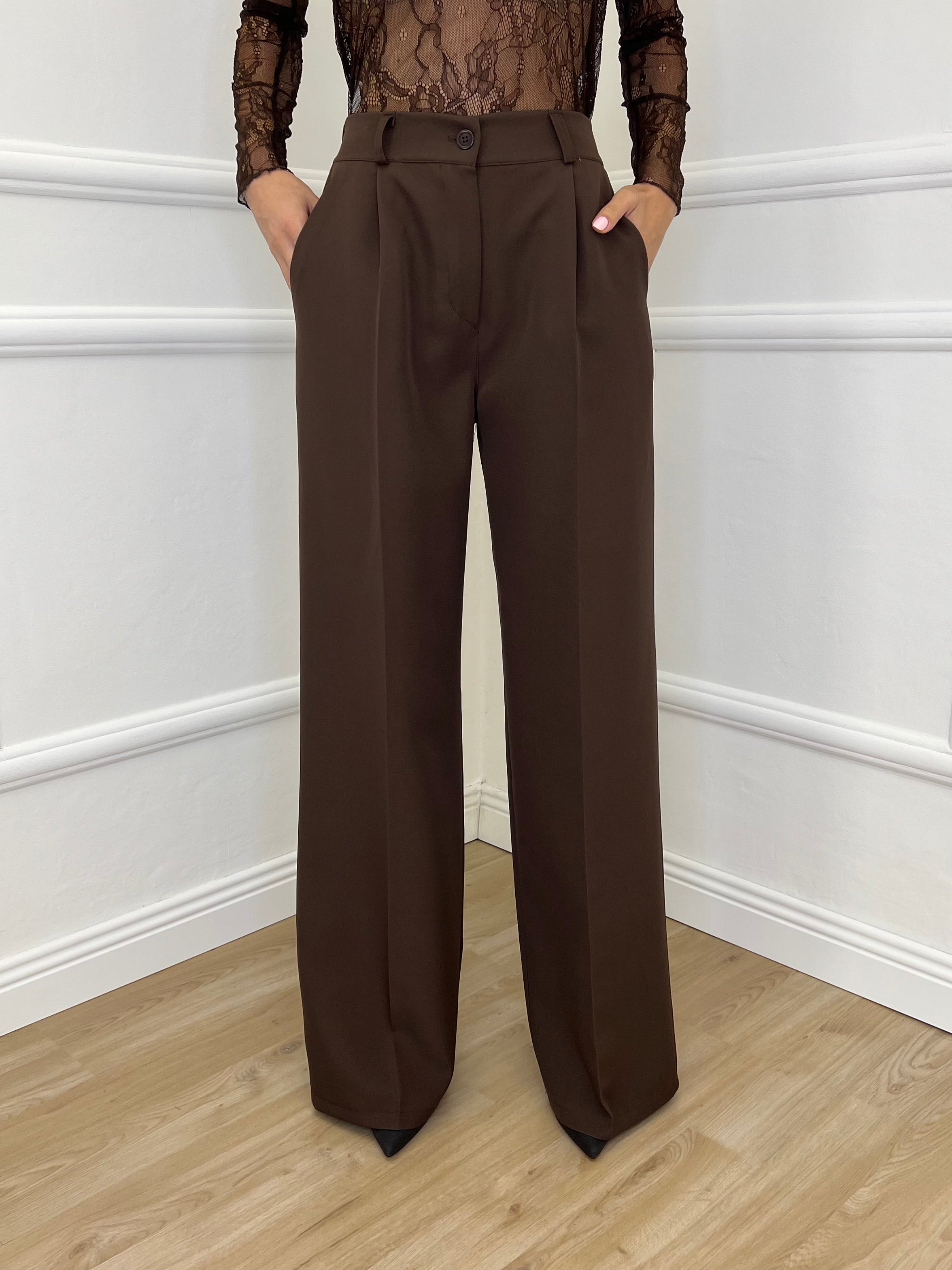 Pantalone a Palazzo 3715 Caffè - Bazar Abbigliamento