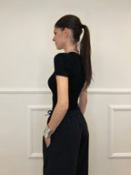 Maglietta Con Spalline 9269 Nero