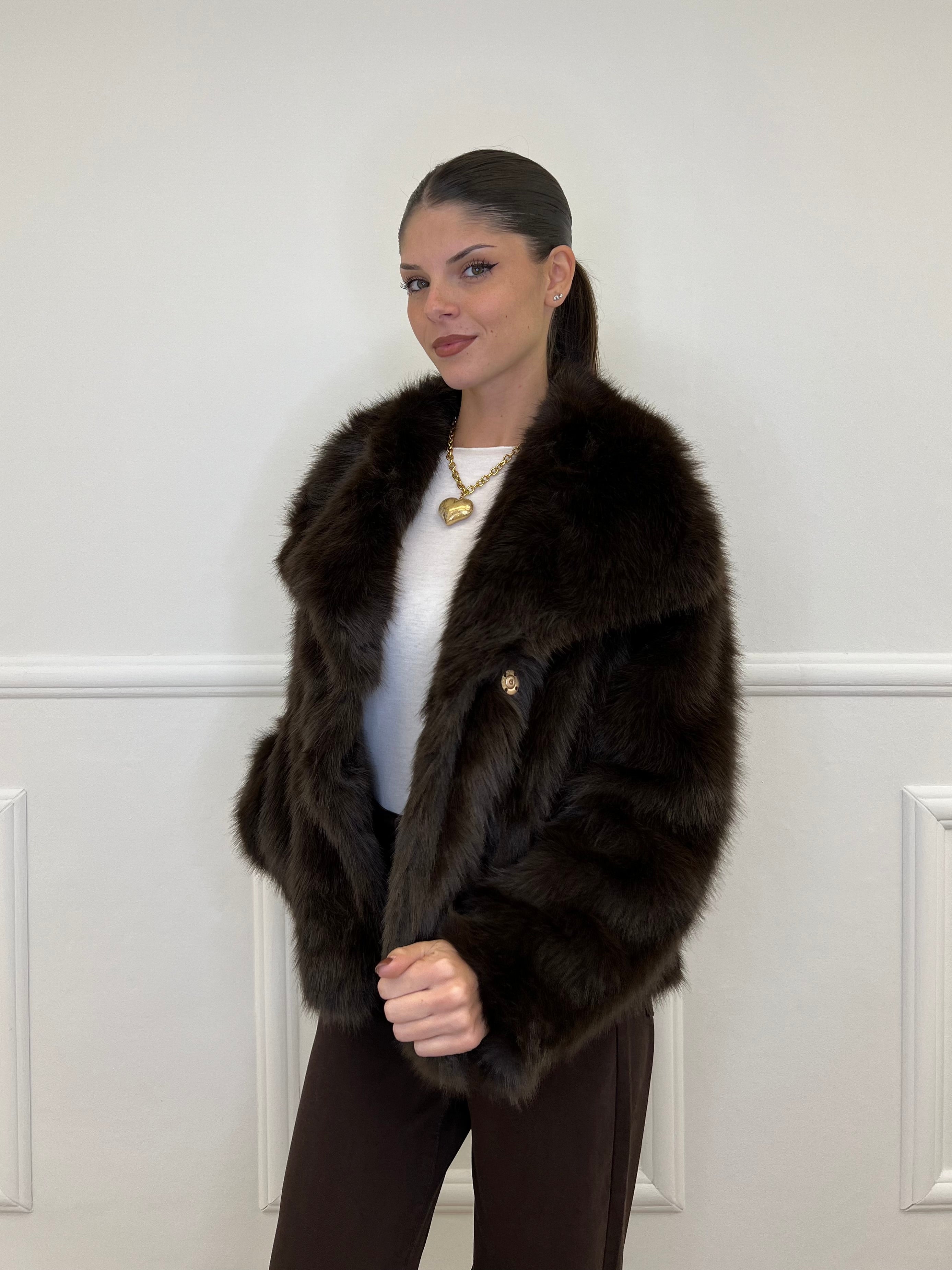 Pelliccia Doppiopetto Y0238 Moro