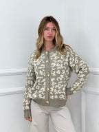 Cardigan Coreana Maculato 1907 Ecru