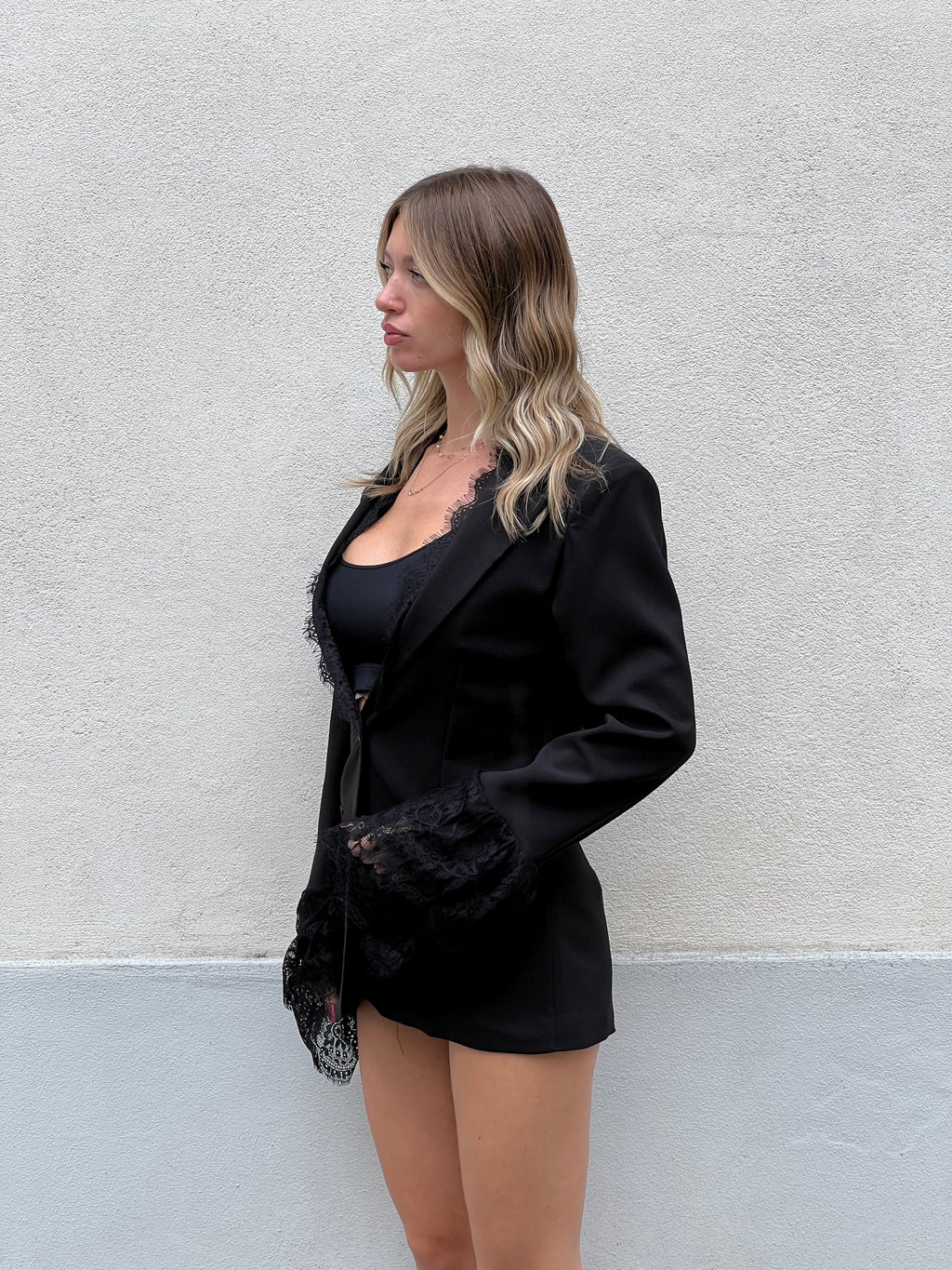 Blazer con Pizzo 26558 Nero