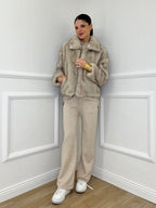 Pelliccia Zip C058 Ecru