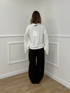 Maglia Maniche Ampie Lumina LD6307 Panna