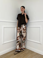 Completo Satin Pantalone Fantasia 17397 Moro