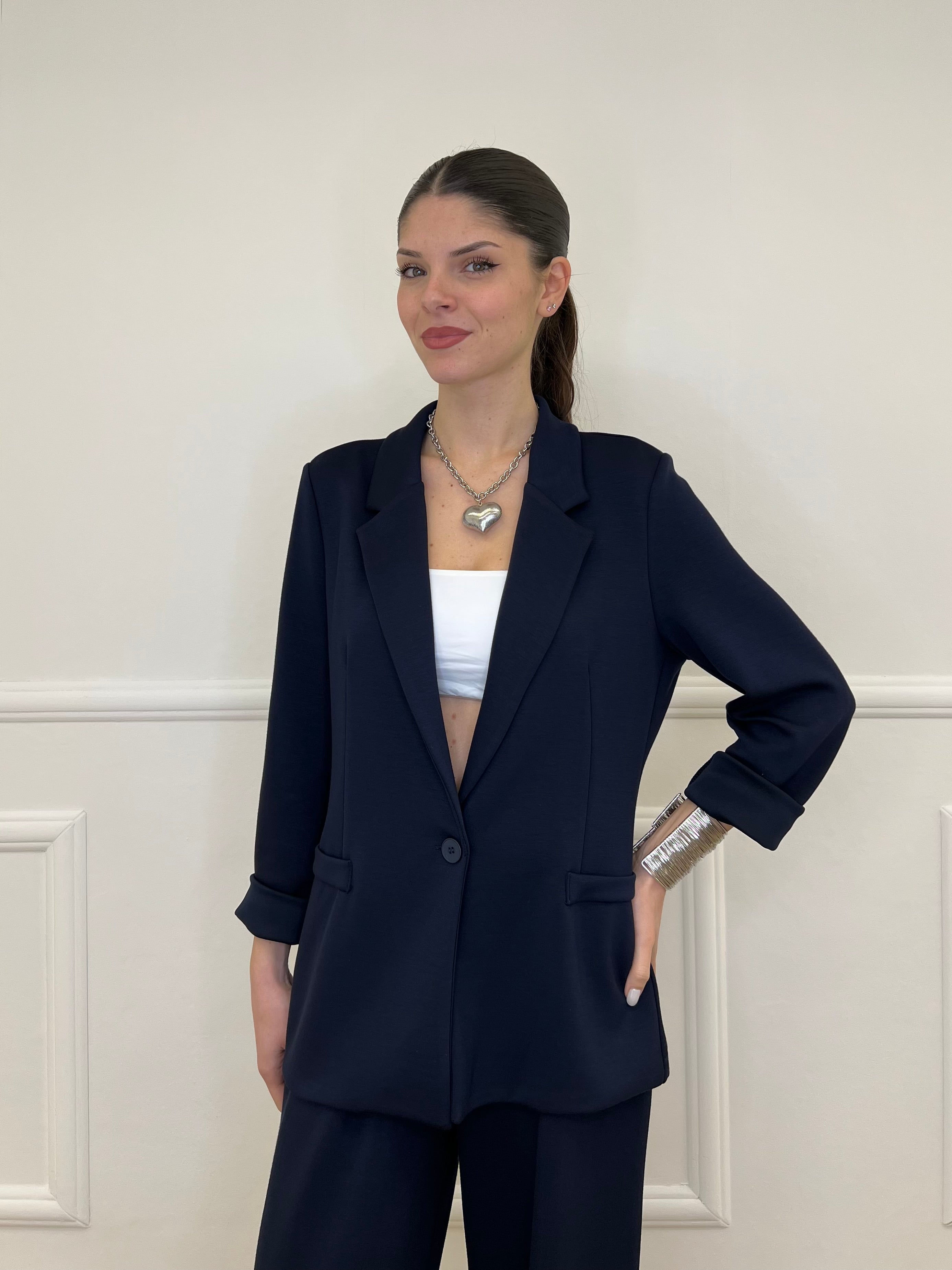 Blazer in Viscosa 27435 Blu