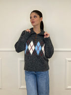 Maglia Shetland Losanghe 8612 Grigio