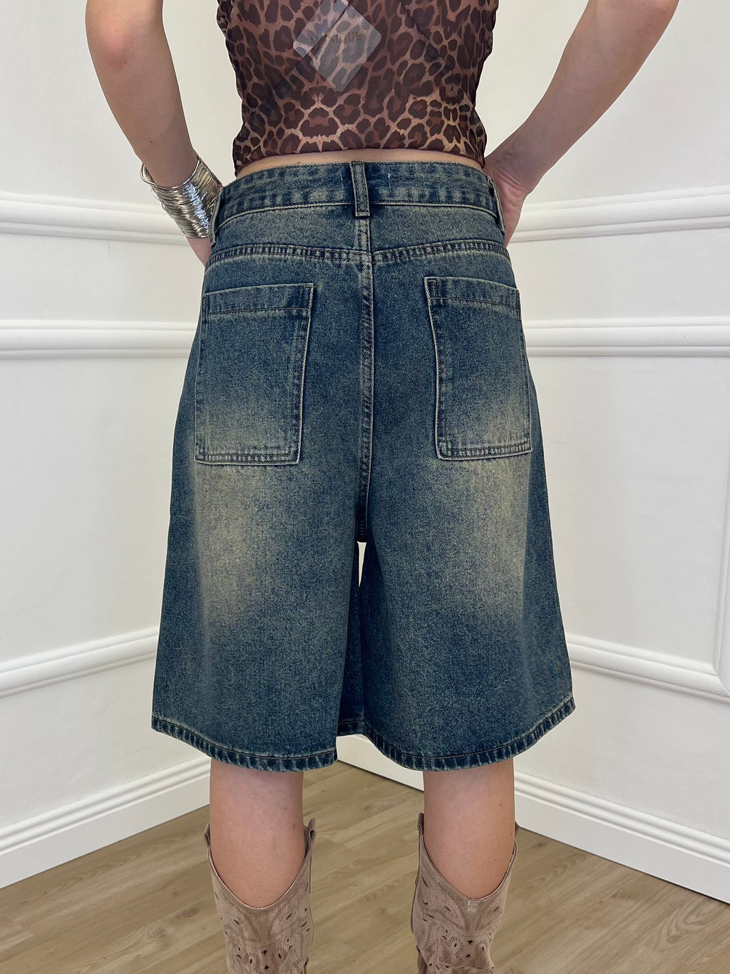 Bermuda in Denim Stonewash 22238 Blu