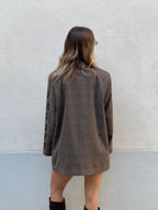 Blazer Over Galles Scritte 15978 Taupe