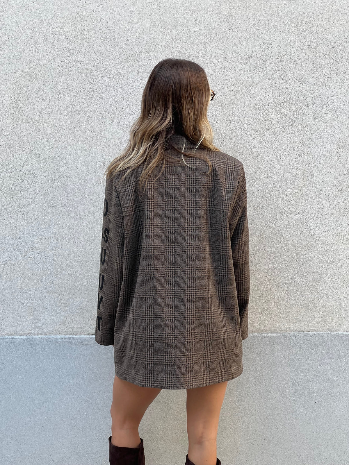 Blazer Over Galles Scritte 15978 Taupe
