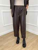 Pantalone Baggy Ecopelle 25348 Moro