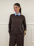 Pullover Basic Girocollo 1186 Moro