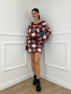 Completo Losanghe 2595 Burgundy