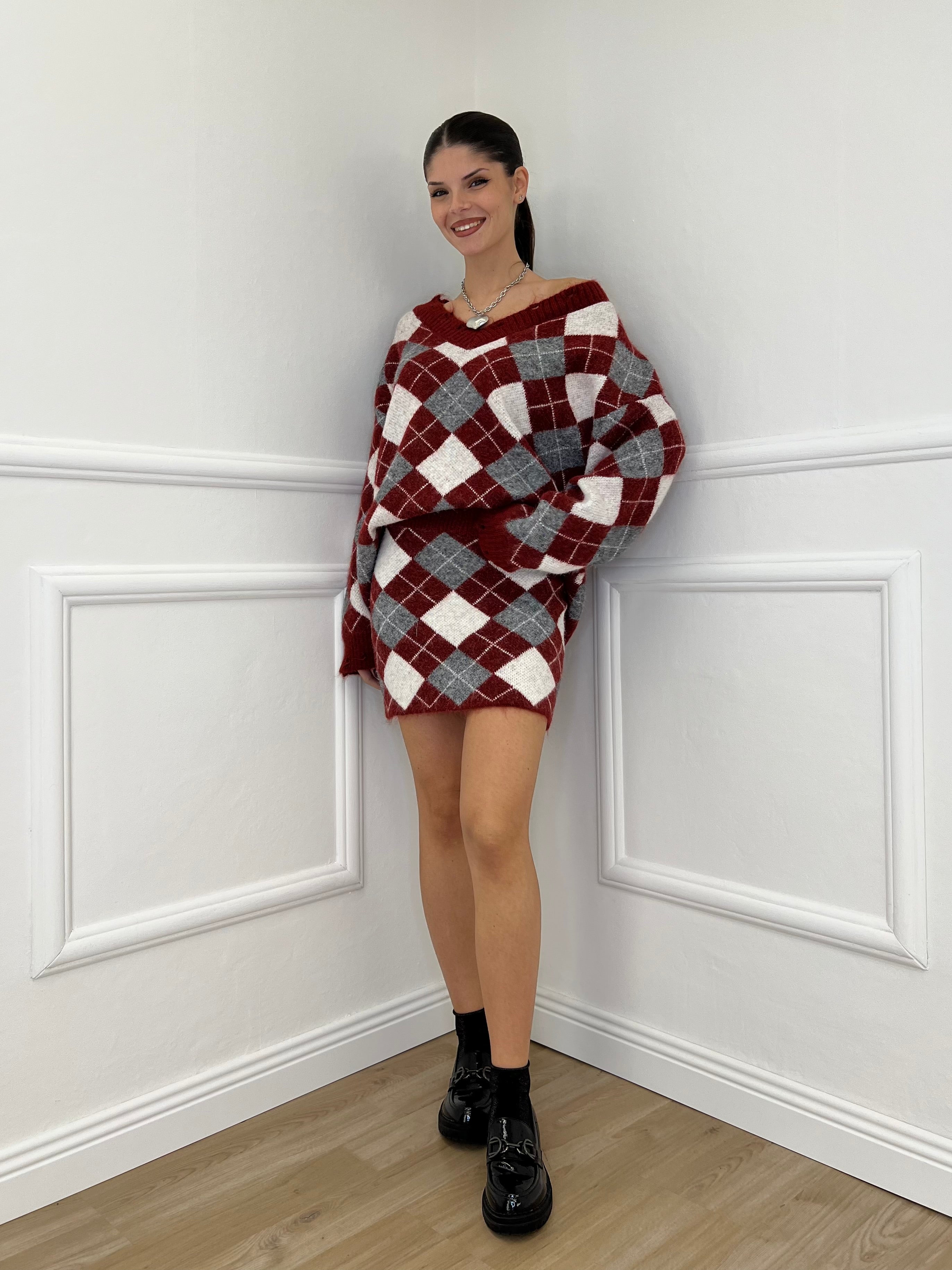 Completo Losanghe 2595 Burgundy