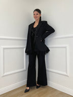 Jeans Palazzo Sfrangiato JK8117 Nero