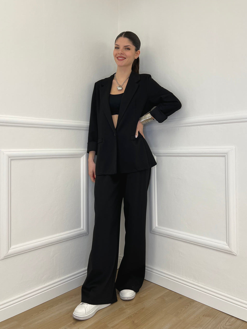 Blazer in Viscosa 27435 Nero
