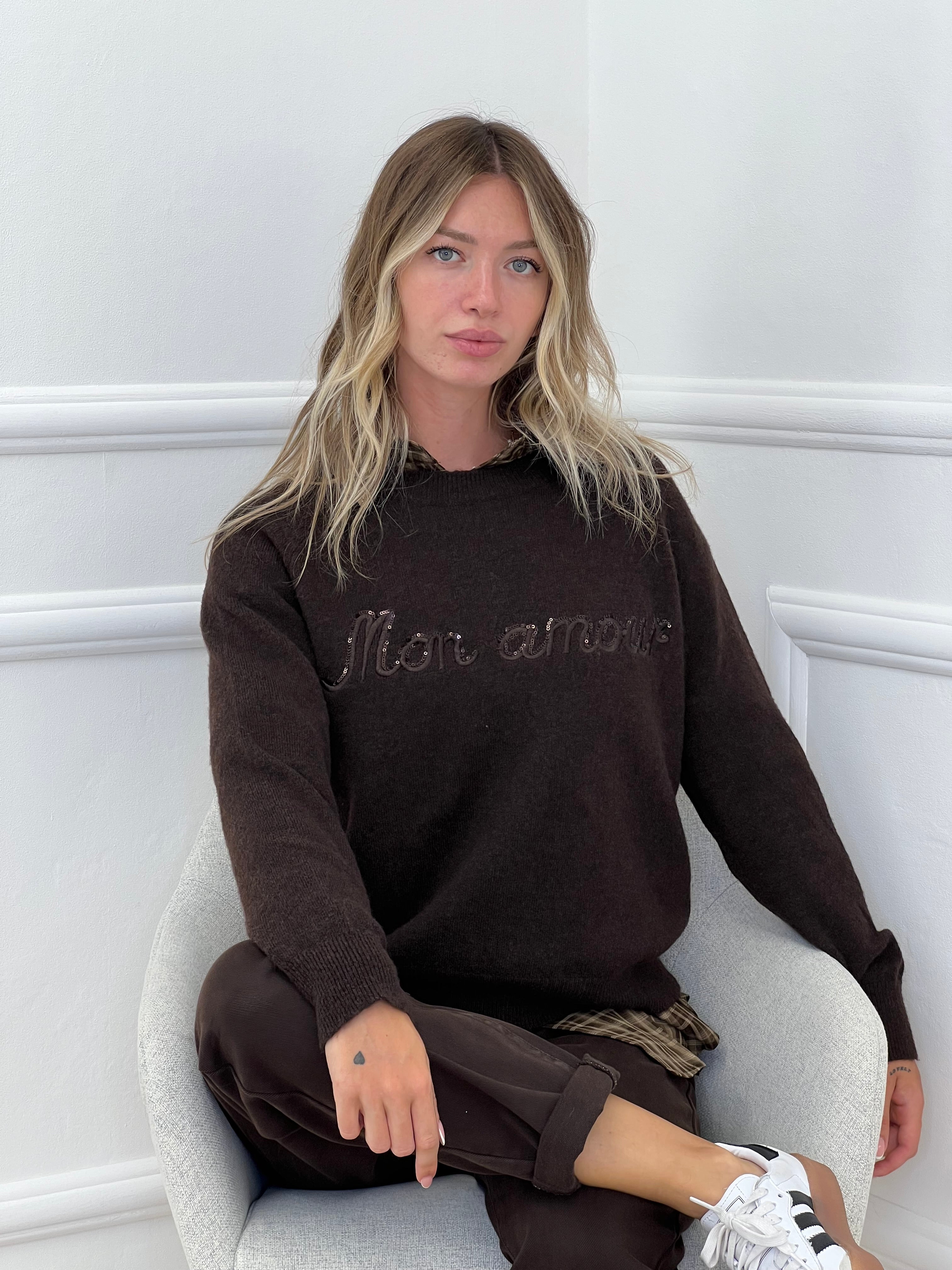 Pullover Mon Amour NZ5583 Moro