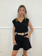 Blusa Viscosa Profili Satin 83307 Nero