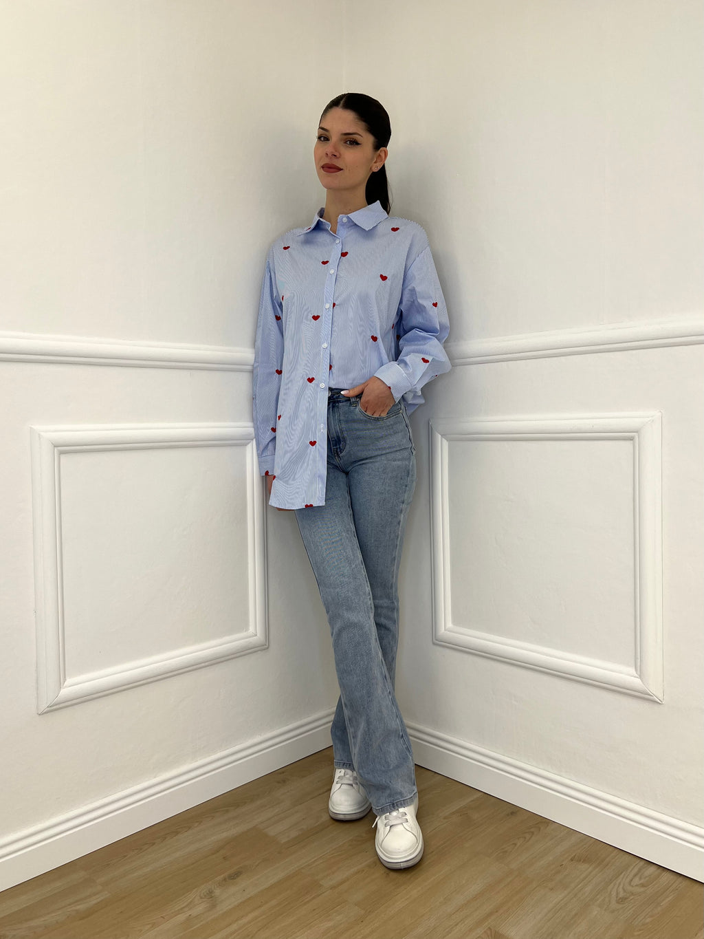 Jeans Flare Y557 Azzurro