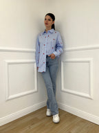 Jeans Flare Y557 Azzurro