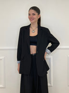 Blazer Con Fodera Gessata 216401 Nero