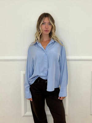 Camicia Scatoletta Cupro 82228 Azzurro