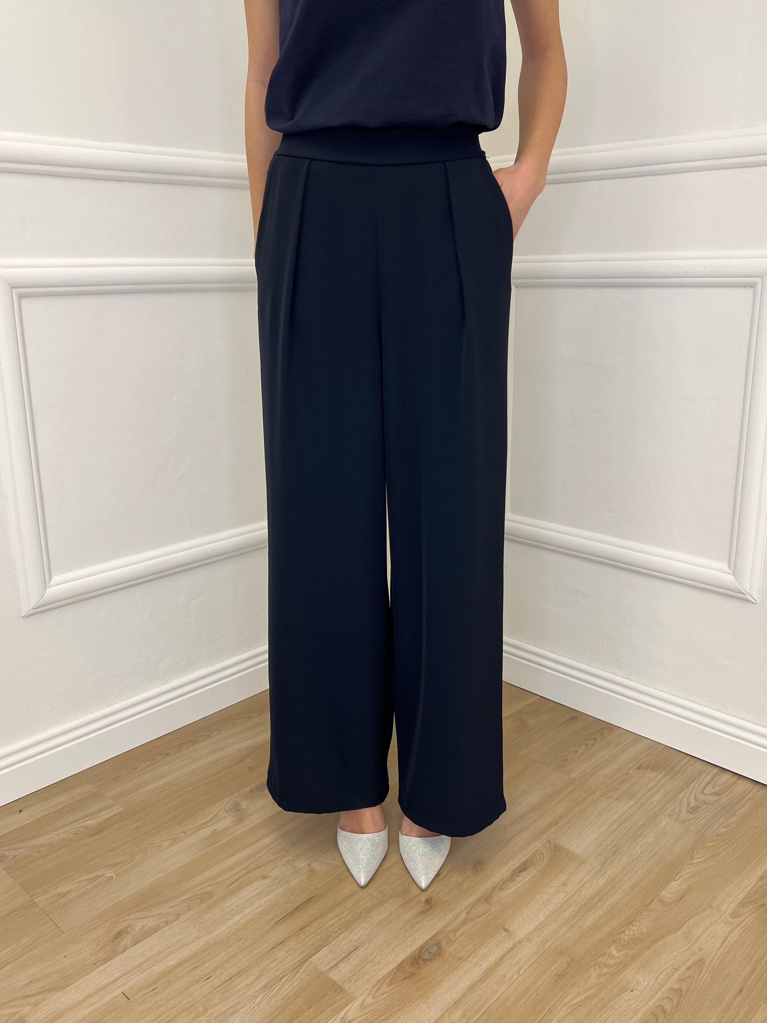 Pantalone Fluido 22059 Blu