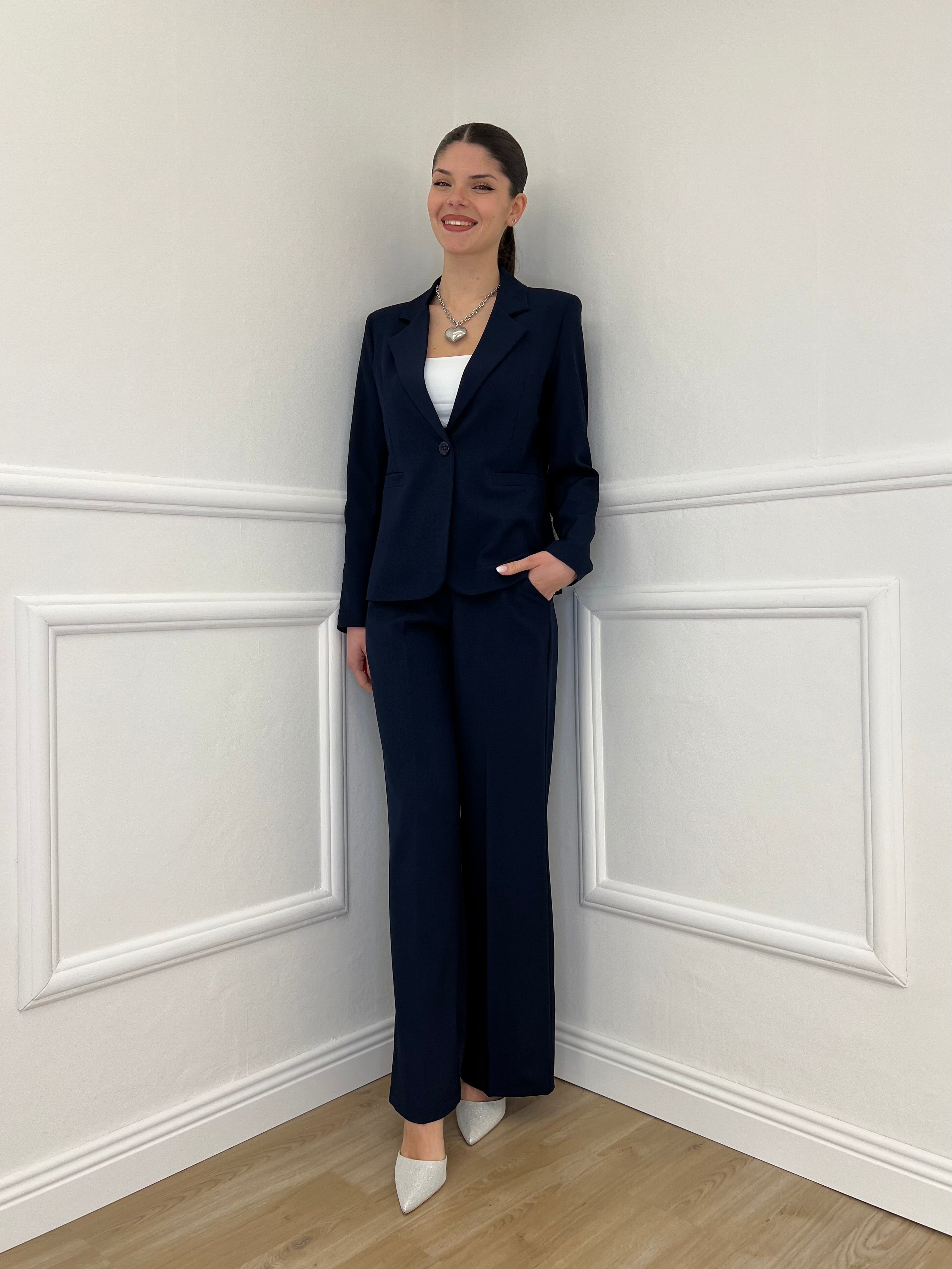 Giacca Corta in Gabardine 1878 Blu