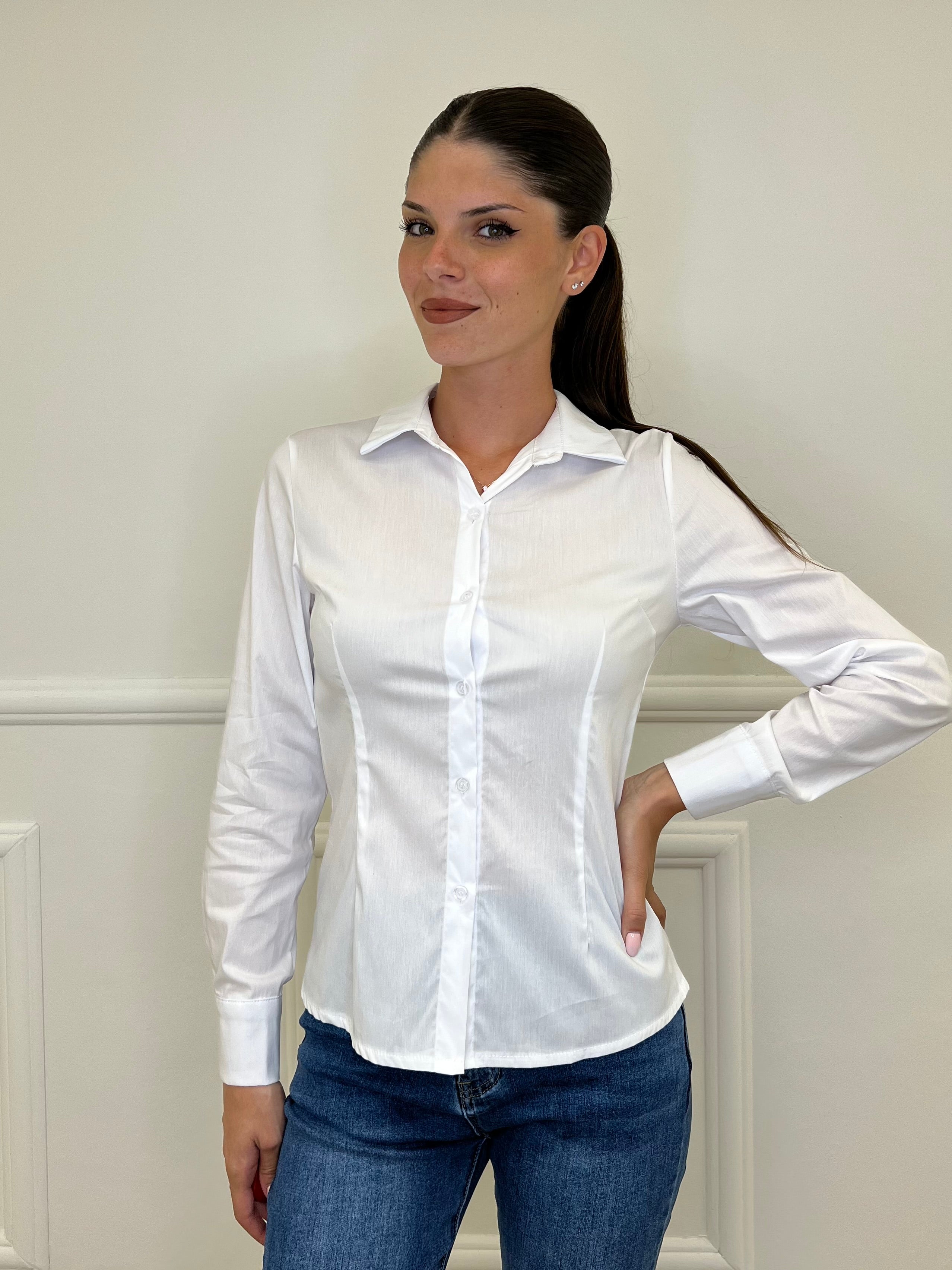 Camicia Basic 6036 Bianco - Bazar Abbigliamento