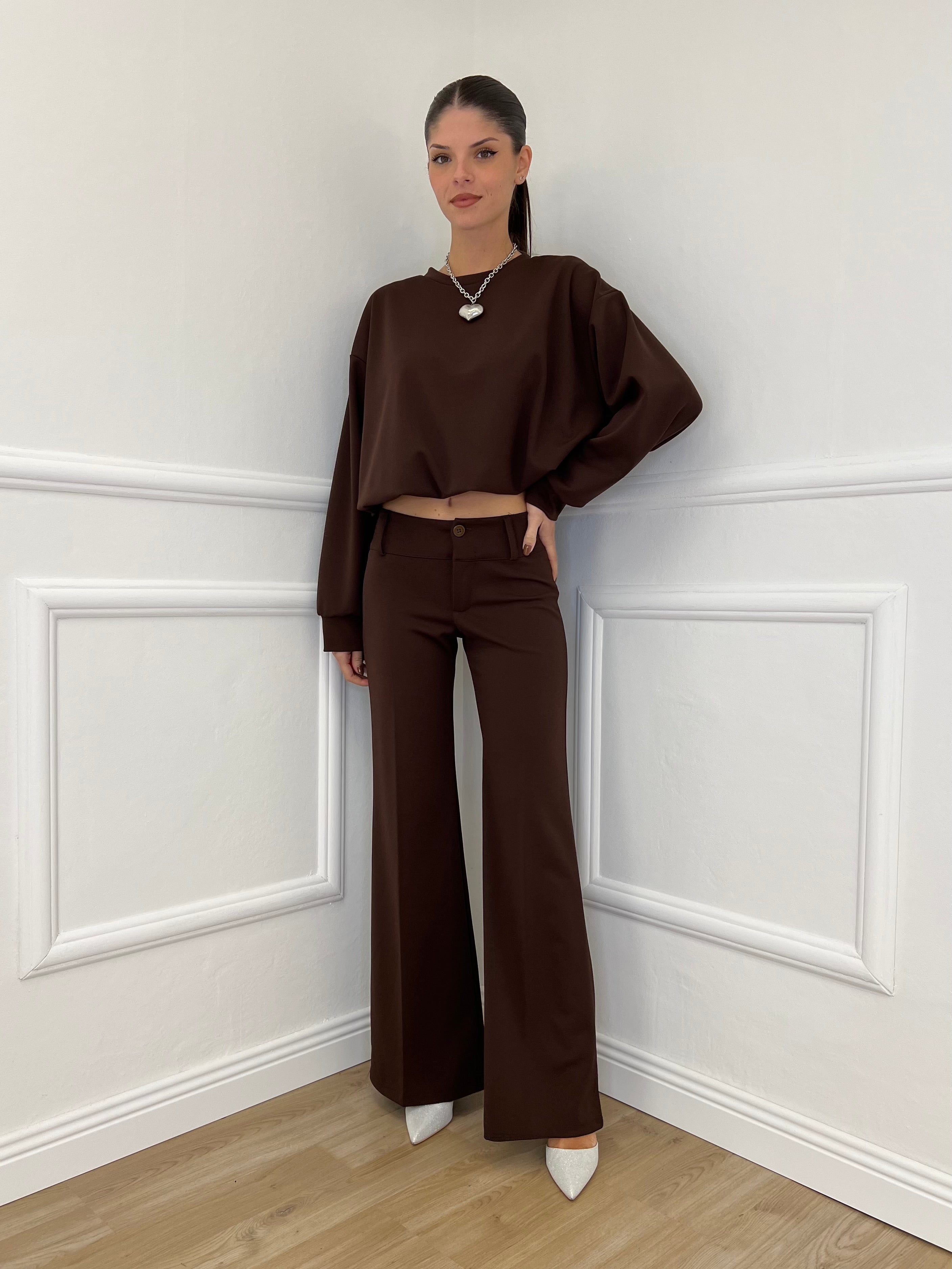 Felpa Crop 83625 Moro