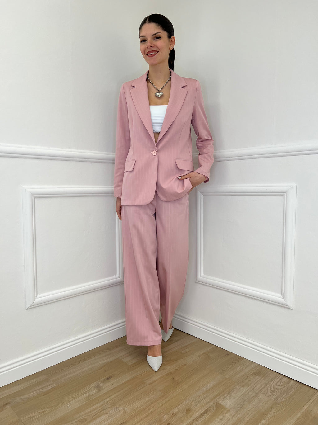 Tailleur Gessato G27636 Rosa